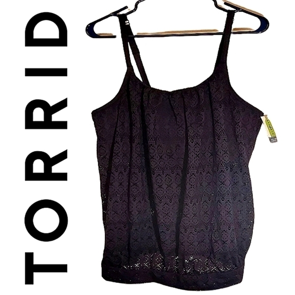 Torrid Women's Swim Tank Top Built In Bra Plus Size - Picture 1 of 7